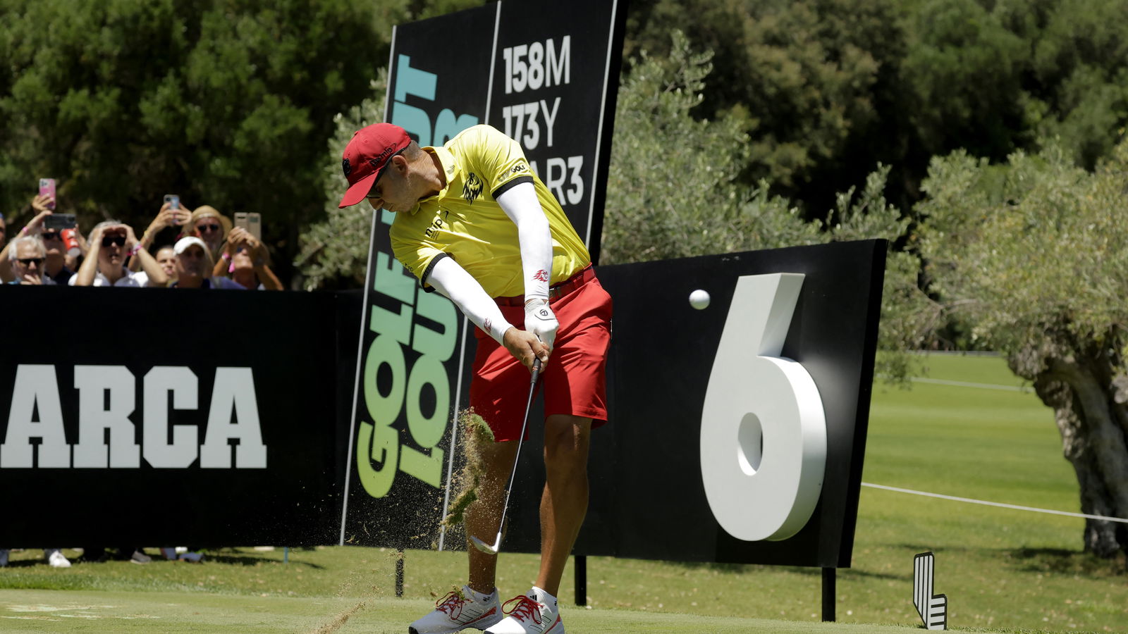 Sergio Garcia is rocking Spanish colours this week